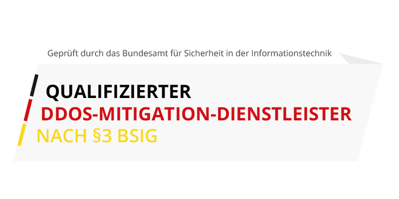 Qualifizierter DDoS-Mitigation Dienstleister nach §3 BSIG